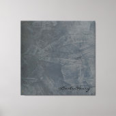 Leigrijze Gestuctuurde Pleister Minimalist Canvas Afdruk (Voorkant)