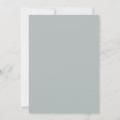 Leigrijze Koraal Blad Bruiloft Kaart (Achterkant)