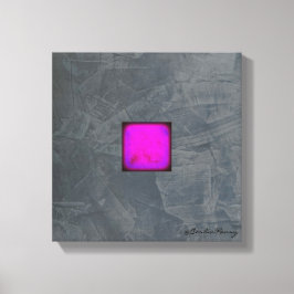 Leigrijze Lavendel Fuchia moderne kunst Canvas Afdruk