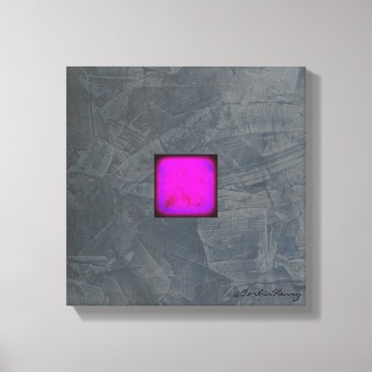 Leigrijze Lavendel Fuchia moderne kunst Canvas Afdruk (Voorkant)