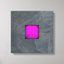 Leigrijze Lavendel Fuchia moderne kunst Canvas Afdruk