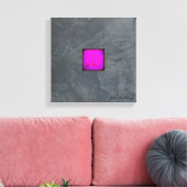 Leigrijze Lavendel Fuchia moderne kunst Canvas Afdruk (Insitu (Woonkamer))