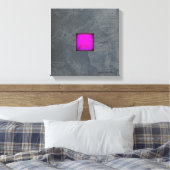 Leigrijze Lavendel Fuchia moderne kunst Canvas Afdruk (Insitu (Slaapkamer))