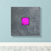 Leigrijze Lavendel Fuchia moderne kunst Canvas Afdruk (Insitu (Houten vloer))