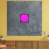 Leigrijze lavendel fuchsia moderne kunst canvas afdruk (Insitu (Woonkamer))