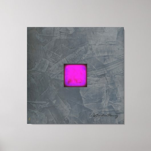 Leigrijze lavendel fuchsia moderne kunst canvas afdruk (Voorkant)