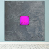 Leigrijze lavendel fuchsia moderne kunst canvas afdruk (Insitu (Houten vloer))