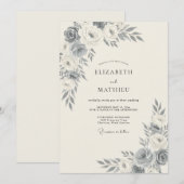 Leigrijze Loof Eucalyptus Bruiloft Kaart (Voorkant / Achterkant)