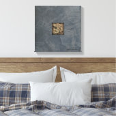 Leigrijze moderne canvas kunst — stijl Pollock (Insitu (Slaapkamer))