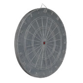 Leigrijze Venetiaans Pleisterwerk Dartbord (Voorkant Links)