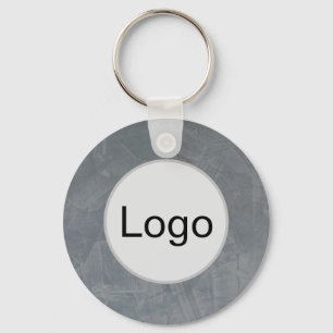 Leigrijze Venetiaans Pleisterwerk Logo Monogram Sleutelhanger