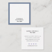 Leigrijze Vierkante Zakelijke Kaarten Vierkante Visitekaartje (Voorkant / Achterkant)