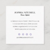 Leigrijze Vierkante Zakelijke Kaarten Vierkante Visitekaartje (Achterkant)