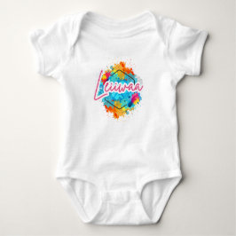 LEIIWAA Baby Jersey Bodysuit – Geboren Moedig, Eil