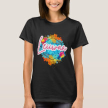 LEIIWAA – Zwarte T-shirt met Island Attitude