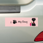 LeiLani de zwarte Labrador Bumpersticker (Op auto)