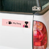 LeiLani de zwarte Labrador Bumpersticker (Op Truck)