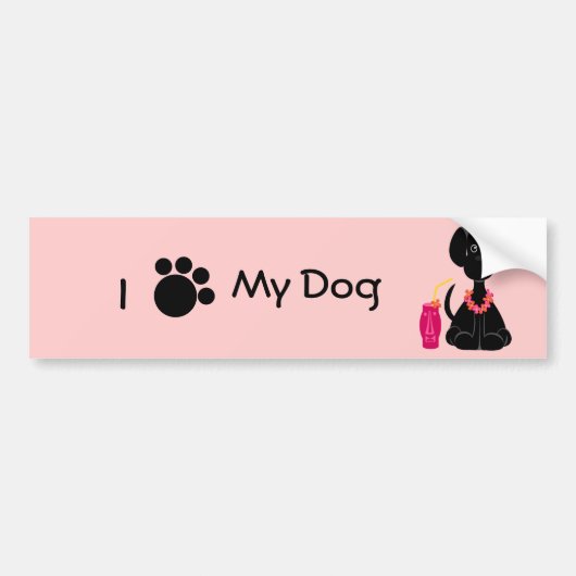 LeiLani de zwarte Labrador Bumpersticker (Voorkant)