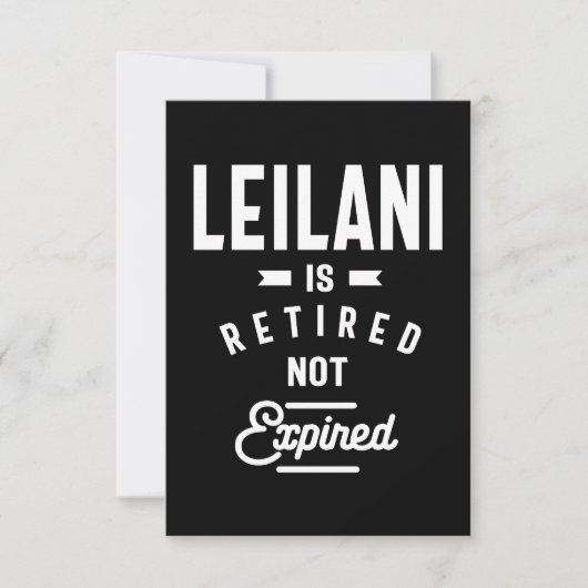 Leilani Persoonlijke naam Birthday Gift RSVP Kaartje (Voorkant)