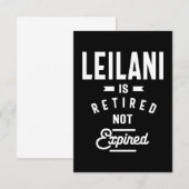 Leilani Persoonlijke naam Birthday Gift RSVP Kaartje (Voorkant / Achterkant)