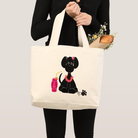 LeiLani the Black Lab Grote Tote Bag (Voorkant (product))