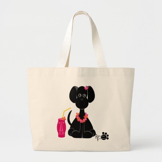 LeiLani the Black Lab Grote Tote Bag (Voorkant)