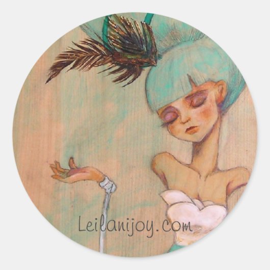 Leilanijoy.com Ronde Sticker (Voorkant)