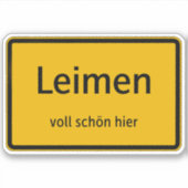 Leimen Aufkleber Sticker Autoaufkleber (Voorkant)