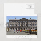 Leinster House, Kildare St. Dublin City, Ierland Briefkaart (Voorkant / Achterkant)