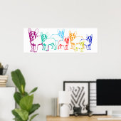 Leinwand Bull Terriers Poster (Thuiskantoor)