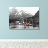 Leinwand - Norwegen (Raftsund nähe Trollfjord) Canvas Afdruk (Insitu (Houten vloer))