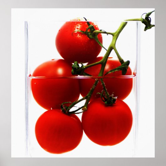 Leinwandbild Tomaten im Glas Abstrakt Stillleben Poster (Voorkant)