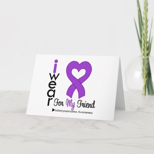 Leiomyosarcoma ik Draag Paarse lint voor mijn vrie Kaart (Voorkant)