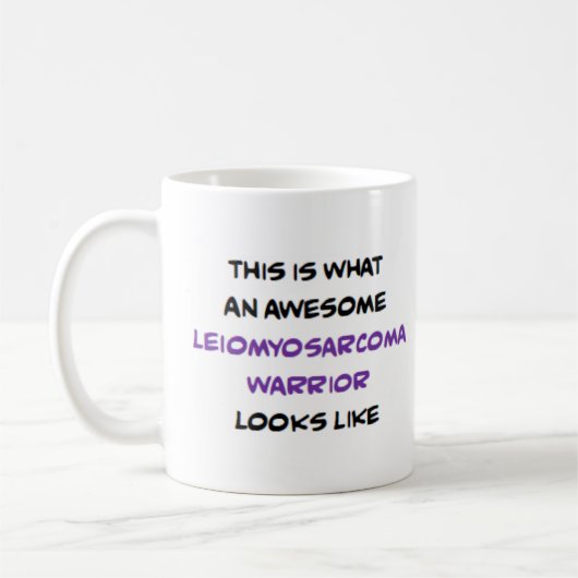 leiomyosarcoma krijger, geweldig koffiemok (Links)