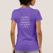 Leiomyosarcoma (LMS) bewustzijnslint engel shirt (Achterkant)