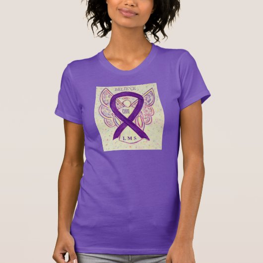 Leiomyosarcoma (LMS) bewustzijnslint engel shirt (Voorkant)