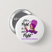 Leiomyosarcoma weet dat haar strijd onze strijd is ronde button 5,7 cm (Voorkant /achterkant)