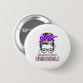 Leiomyosarcomen Bewustmaking Koolstofondersteuning Ronde Button 5,7 Cm (Voorkant /achterkant)