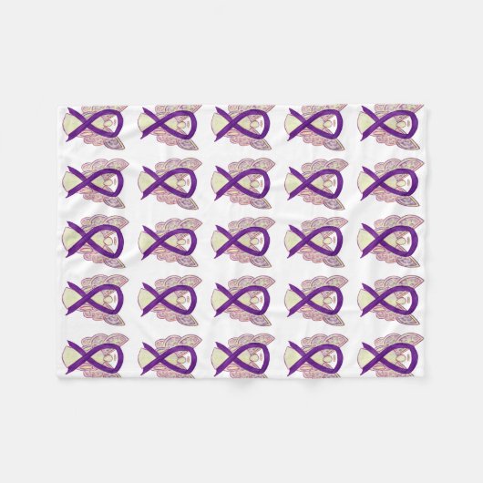 Leiomyosarcomen kankervoorlichting fleece deken (Voorkant (Horizontaal))