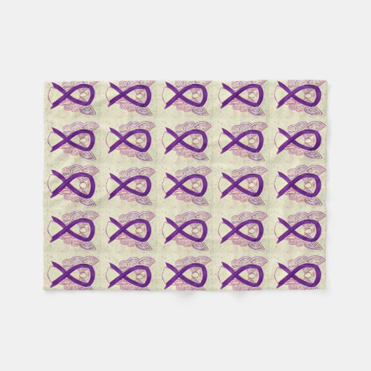 Leiomyosarcomen kankervoorlichting fleece deken (Voorkant (Horizontaal))