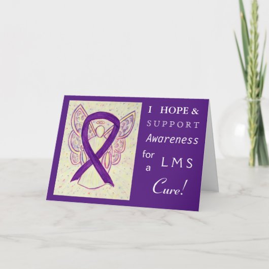 Leiomyosarcomen/LMS Awareness Ribbon Wenskaart Kaart (Voorkant)