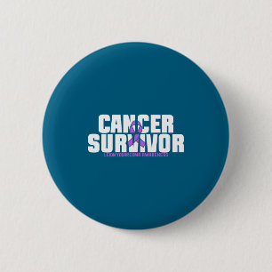Leiomyosarcoom Kanker Overlevende Strijder Bewustz Ronde Button 5,7 Cm