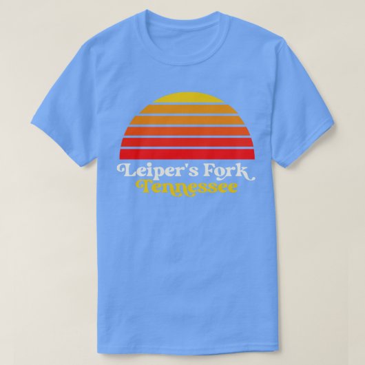Leipers Fork Tennessee Retro Sunset Nashville T-shirt (Design voorkant)