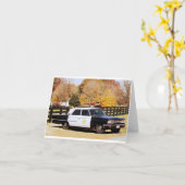 Leipers Vork, TN Politieauto Herfstschilderij Kaart (Gele Bloem)