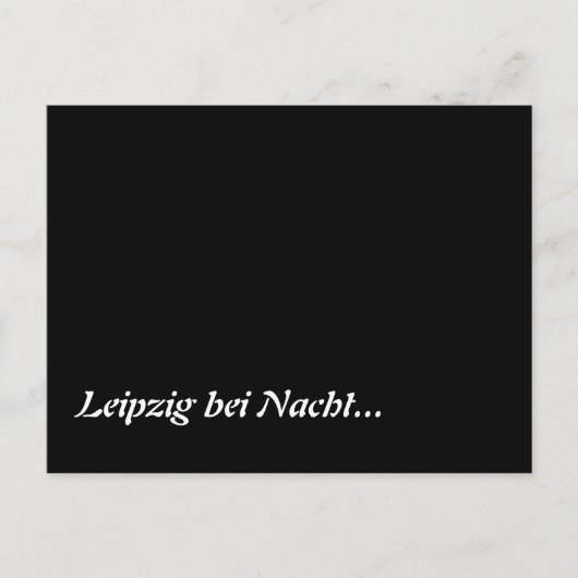 Leipzig bei Nacht Briefkaart (Voorkant)