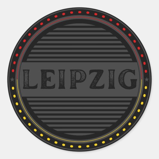 Leipzig City Pride Embleem – Duitse identiteit Ronde Sticker (Voorkant)
