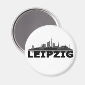 Leipzig City Skyline Magnet / kühlschrankmagnet (Voorkant / Achterkant)