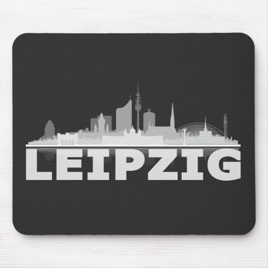Leipzig City Skyline Mousepad Muismat (Voorkant)
