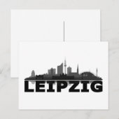 Leipzig City Skyline - Postkarte Briefkaart (Voorkant / Achterkant)
