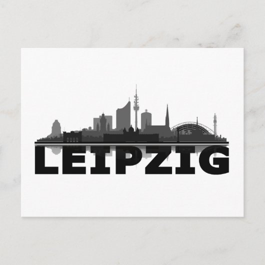 Leipzig City Skyline - Postkarte Briefkaart (Voorkant)